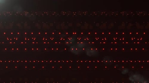 Animated Grid of Red Dots Data Background