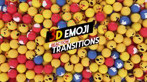 3D Emoji Social Media Reaction Transitions