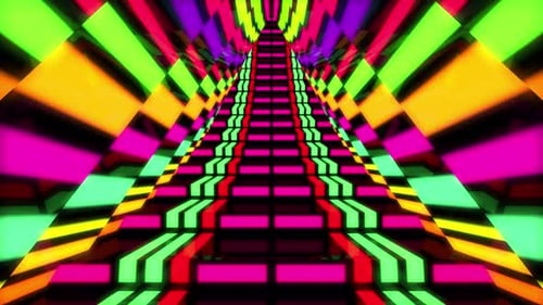 4 K Neontreppe