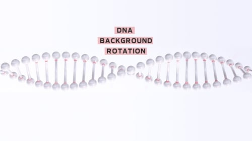 Rotating 3D DNA Double Helix Animation Background