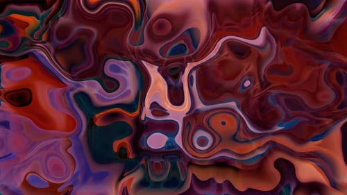 Black Blue Red Yellow Pink Color Abstract Background Marble Liquid animation