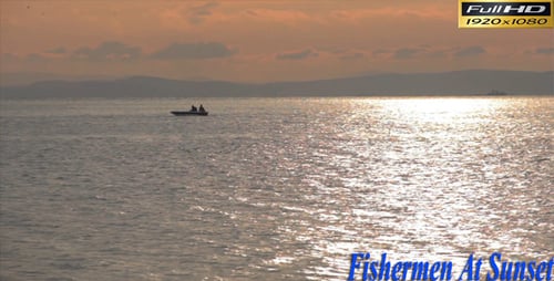 Tranquil Sunset Ocean Scene With Boat