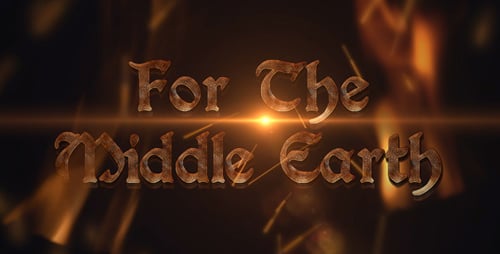 Dramatic Cinematic Fire and Gold Text Reveal Intro