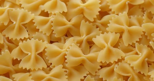 Close Up View of Raw Farfalle Pasta