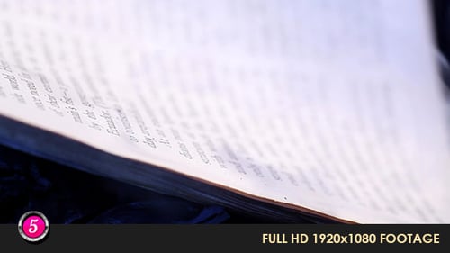 Open Book with White Smoke, Close Up