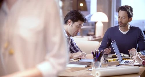 Creative Business Team Work Meeting an at Agency Office