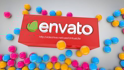 Colorful Spheres Bouncing 3D Logo Reveal