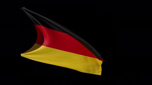 Waving German Flag Seamless Loop Animation
