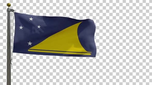 Tokelau Flag Waving Seamless Loop