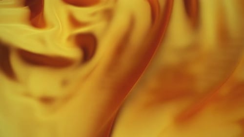 Abstract Golden Fluid Flowing Fabric Background