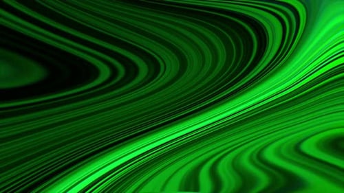 Dynamic Green Abstract Flowing Liquid Lines Background