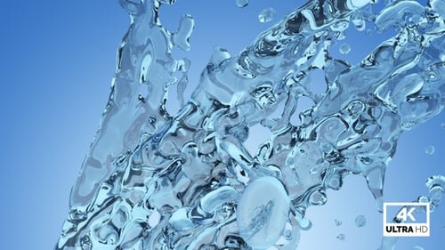 Blue Water Rising Splash