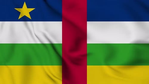Central African Republic Flag Waving Seamlessly Realistic Animation