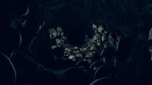 Halloween Skull Cave 4k