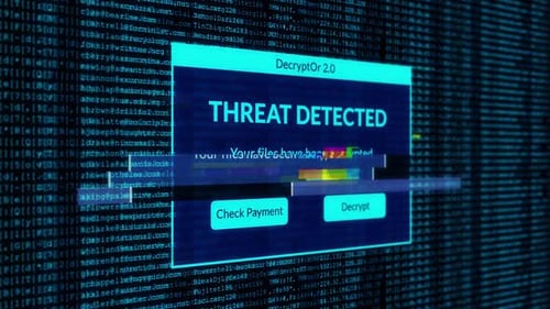 Glitch Digital Threat Detected Cyber Security Alert