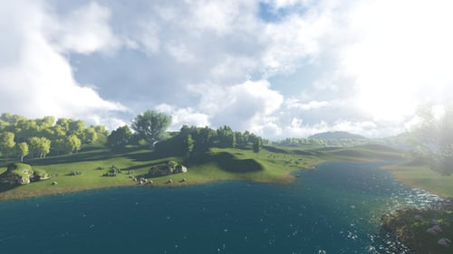Fly Over Lake