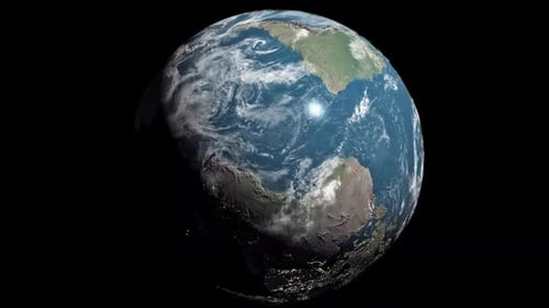 Rotating Earth Animation with Dynamic Day and Night Cycle