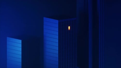 Construcción urbana de noche