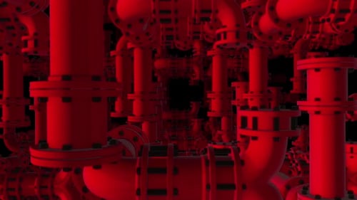 Red Pipe Tunnel 02 Hd