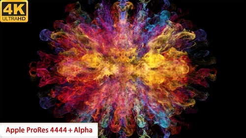 Bunte Pulverexplosion