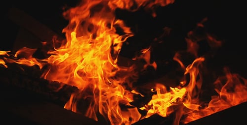 Wood Fire in the Dark 8