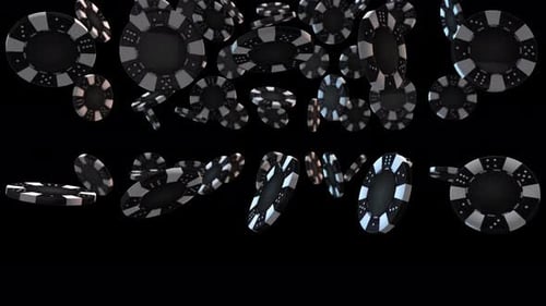 Alpha Matte Casino Chips Falling