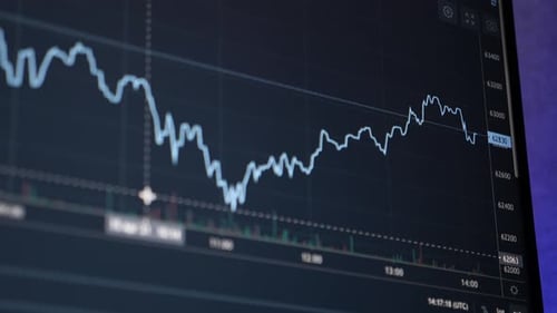 Monitor Displays Technology Business Investment Graph