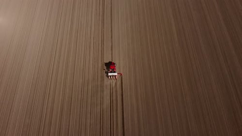 Tractor at Work in Field