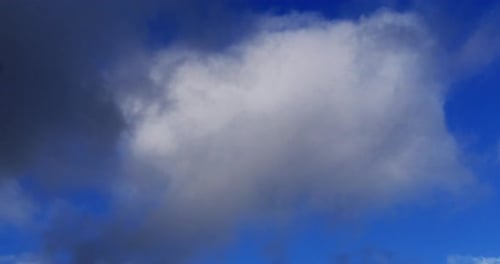 Blue Sky with Clouds, Normandy, Time Lapse 4K