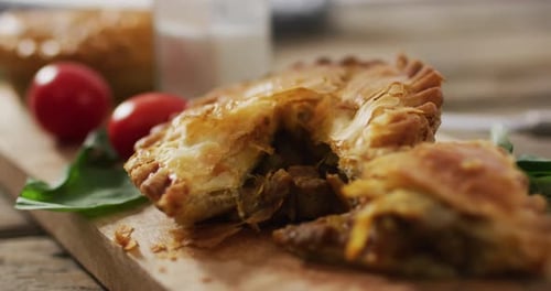 Savory Pie with Tomatoes and Green Vegetables