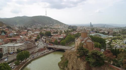 Aerial View Of Tbilisi City