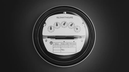Analog electricity meter showing household consumption in kilowatt hours.