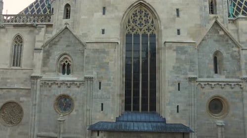 Aerial View of Majestic Cathedral Architecture at Sunrise