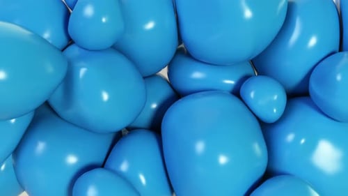 Abstract Colorful Blue Squishy Balls