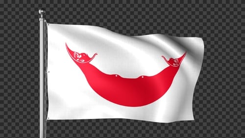 Waving Easter Island Flag Animation