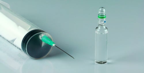 Syringe and Medicine Vial for Health Treatment