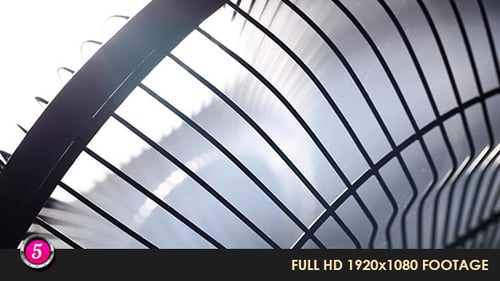 Close Up of Electric Fan Spinning Fast