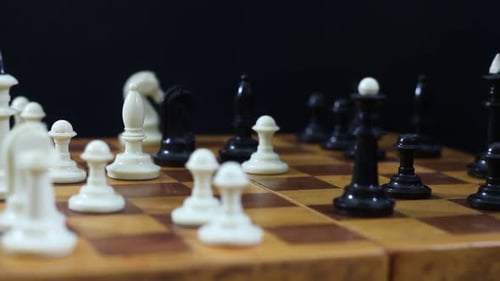 Chess Game Begins on a Chessboard