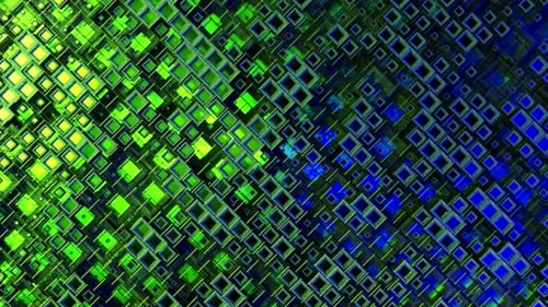 Colorful Glass Rows of Cubes