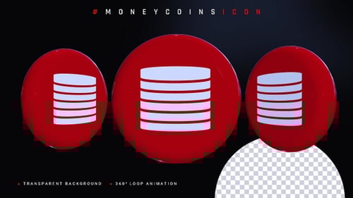 3D Glossy Spinning Data Icon Animation