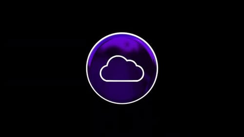 Modern 3D Animated Rotating Cloud Technology Icon