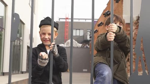 Two Poor Street Boys Need Help Asking Help Food Donation From Strangers