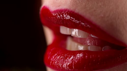 View of Woman with Glamorous Makeup Smiling