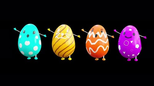 41 Easter Day Eggs Dancing 4K