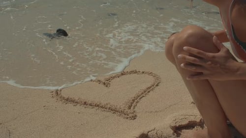 Herz auf dem Sand