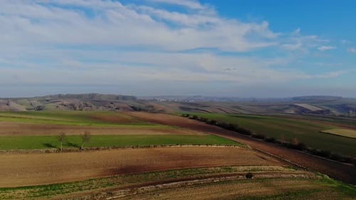 Kultivierte Felder im Licht der Herbstsonne