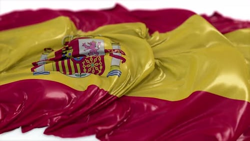 Realistic Waving Spanish Flag Loop for National Identity