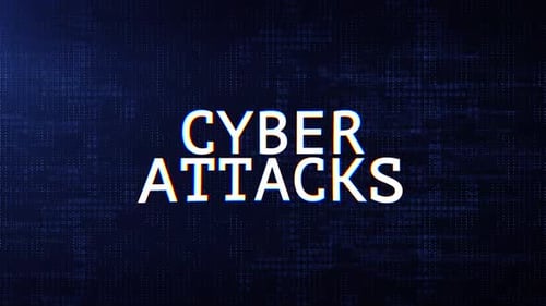 Cyber Attacks Digital Glitch Text Animation