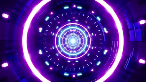 Neon Circle Led Tunnel