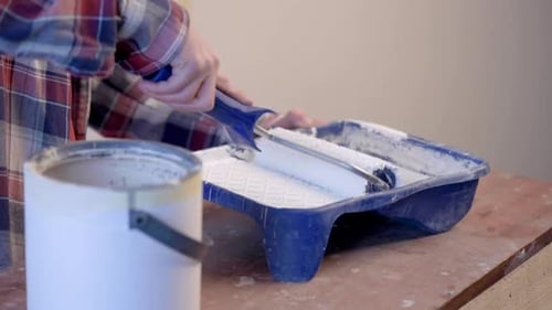 White Paint and Roller